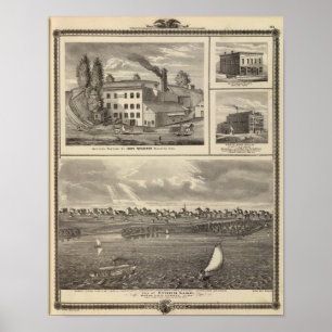 Stad av storm sjöbryggeriet, Muscatine bldg Poster