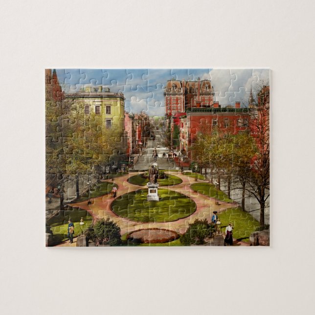 Stad - Baltimore MD - En promenad i parken 1906 Pussel (Horisontell)