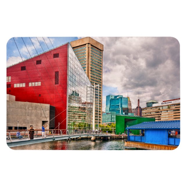 Stad - Baltimore MD - Harbor Place - Framtidsstade Magnet (Horisontell)