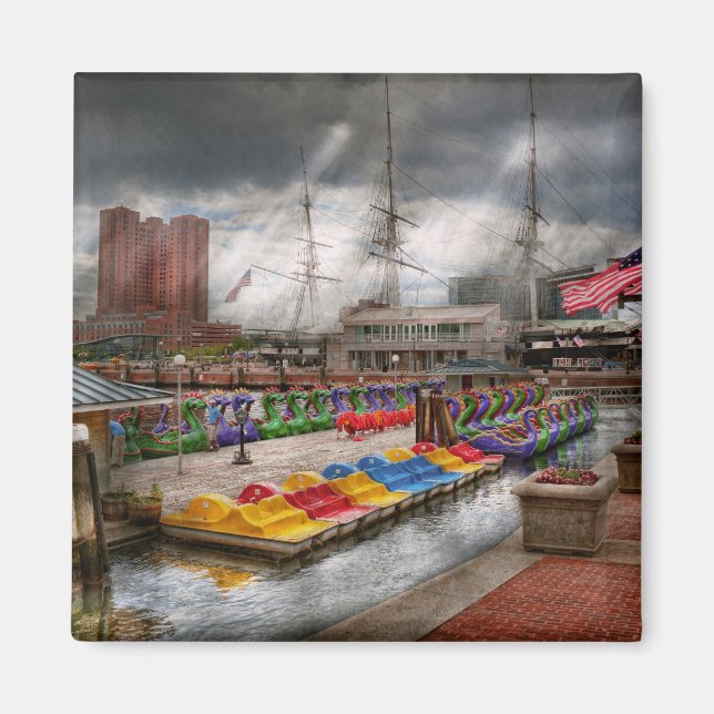 Stad - Baltimore MD - Modern Maryland Magnet (Framsidan)