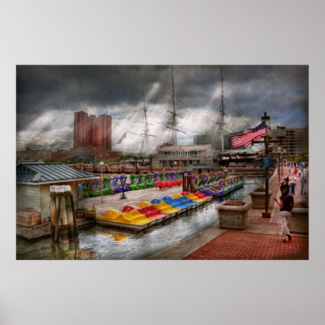 Stad - Baltimore MD - Modern Maryland Poster (Framsidan)