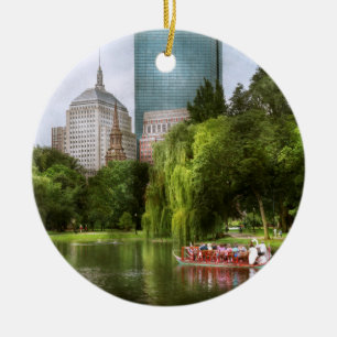 Stad - Boston morsor - Boston allmänhetträdgård Julgransprydnad Keramik