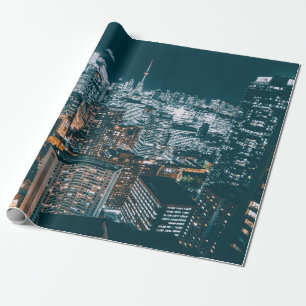 STAD BYGGNAD PÅ ÖVRE VY PRESENTPAPPER