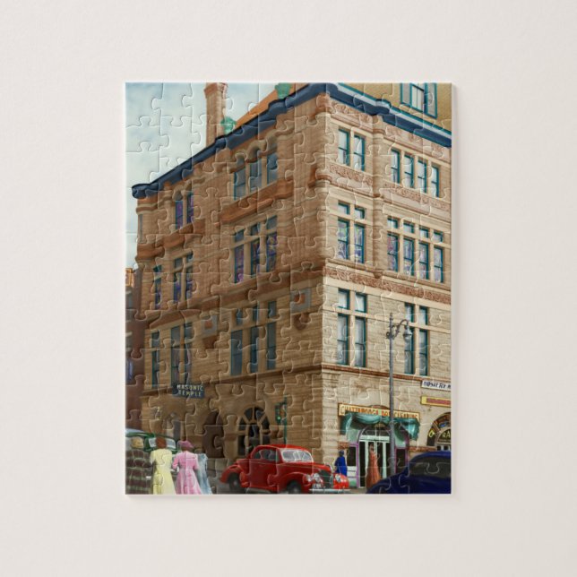 Stad - Chattanooga, TN - 1943 - Masonic Temple Pussel (Vertikal)