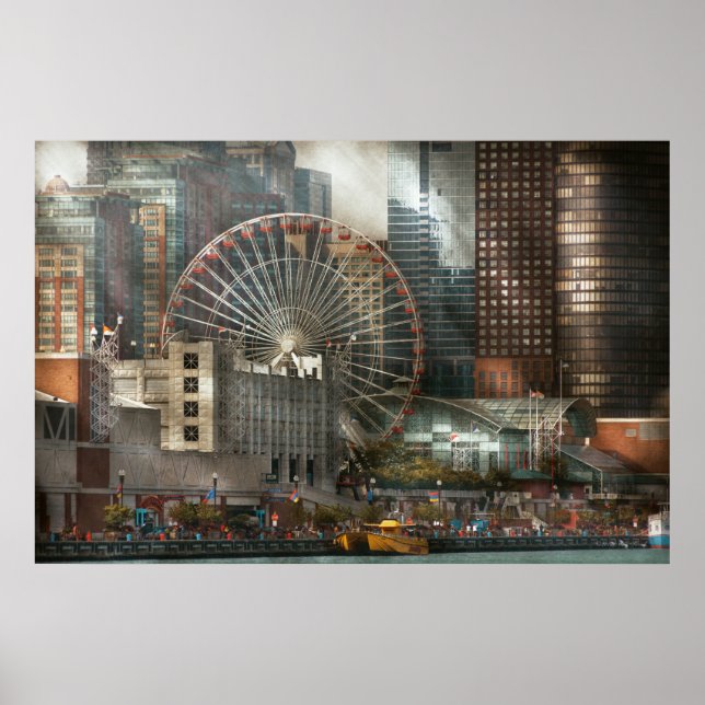 Stad - Chicago, IL - Pier Pressure Poster (Framsidan)