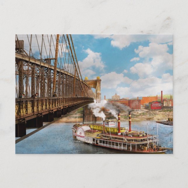 Stad - Cincinnati, OH  Staden Cincinnati 1906 Vykort (Framsida)