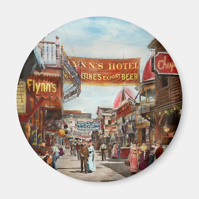 Stad - Coney Island NY - Bowery Beer 1903 Magnet (Framsidan)