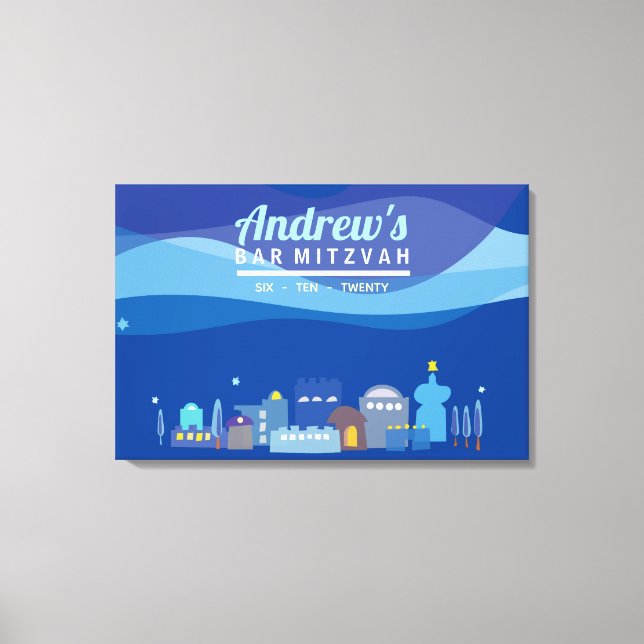 STAD DAVID Pub Mitzvah Login Memory Board Canvastryck (Framsida)