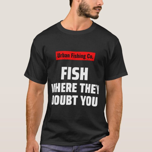 Stad Fiske Roliga Fiskepresenter T Shirt (Framsida)