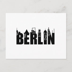 Stad för Berlin horisontskyscraper Vykort