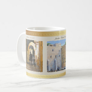 Stad för vägg KOTEL Jerusalem David för bön Kaffemugg