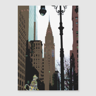 Stad Glänsande Katt NYC Konstnärlig Magnet