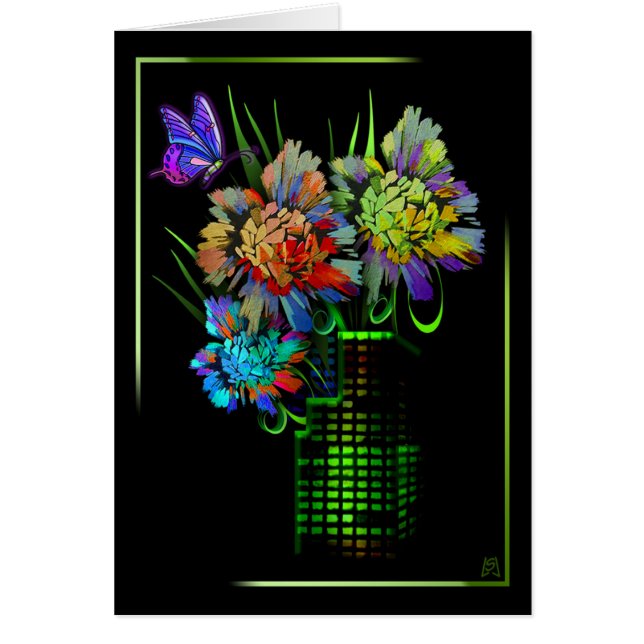 Stad i blom hälsningskort (Framsidan)