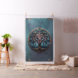 Stad i skuggan av det lyxiga livets träd. tyg