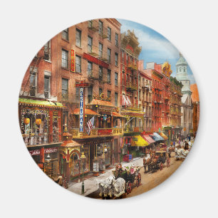 Stad - New York - Chinatown år 1905 Magnet