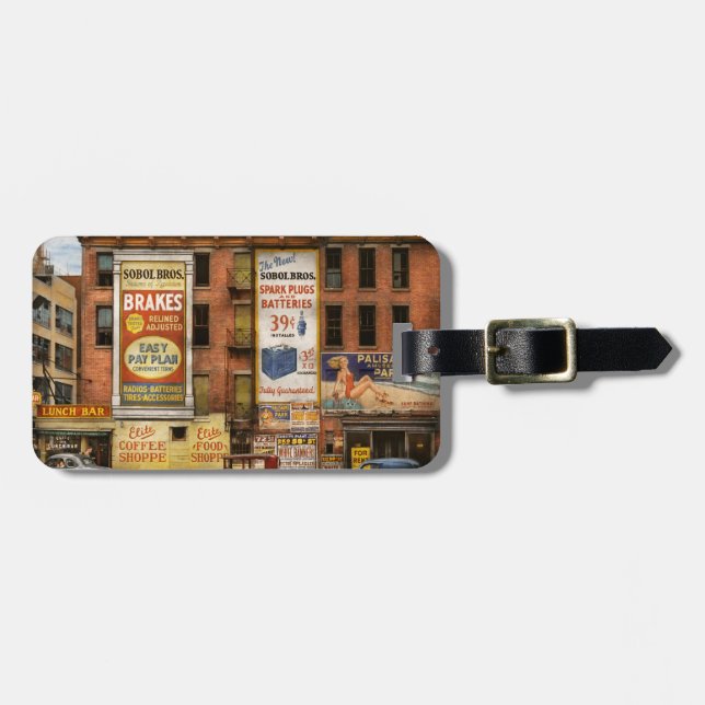 Stad - New York NY - Exklusiv lunchbar 1938 Bagagebricka (Horisontell Framsida)