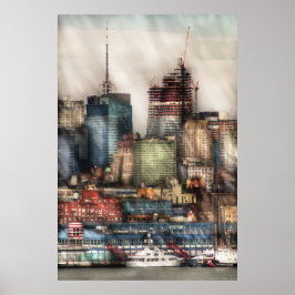 Stad - New York Skyskrapor - hoboken nj Poster