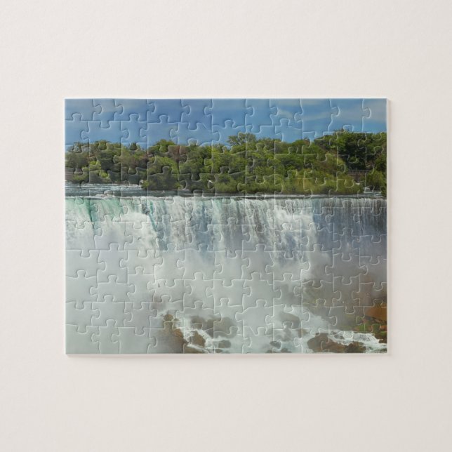 Stad - Niagara NY - De amerikanska fallen vid Niag Pussel (Horisontell)
