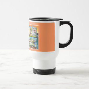 Stad NJ för vintagevykorthav Resemugg