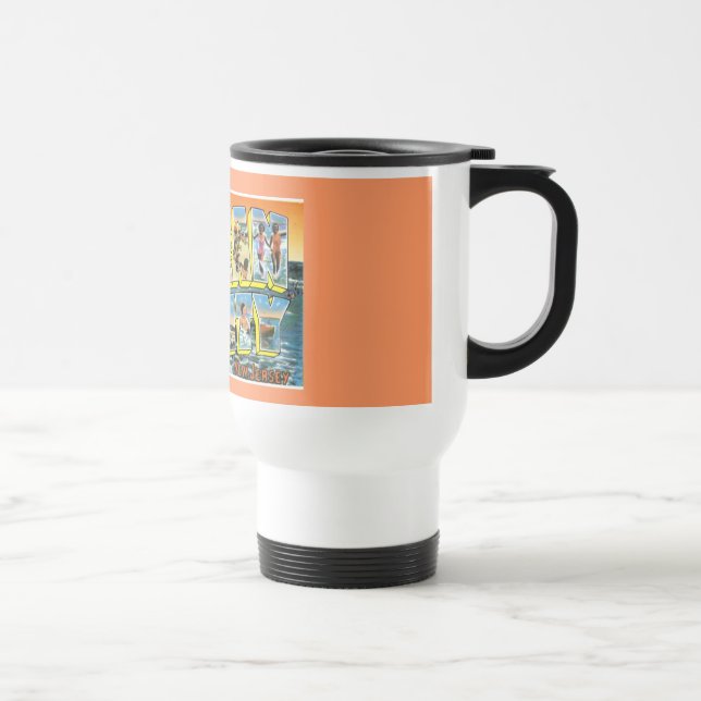 Stad NJ för vintagevykorthav Resemugg (Höger)
