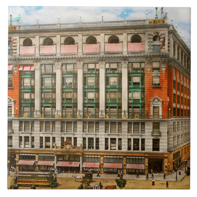 Stad - NY - Modemeddelande 1905 Kakelplatta (Framsidan)