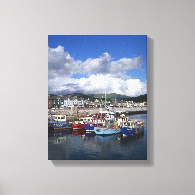 Stad och hamn, Dingle, County Kerry, Canvastryck (Framsida)