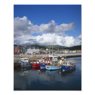Stad och hamn, Dingle, County Kerry, Fototryck