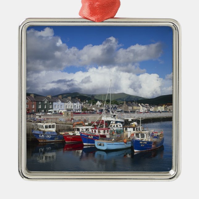Stad och hamn, Dingle, County Kerry, Julgransprydnad Metall (Framsidan)