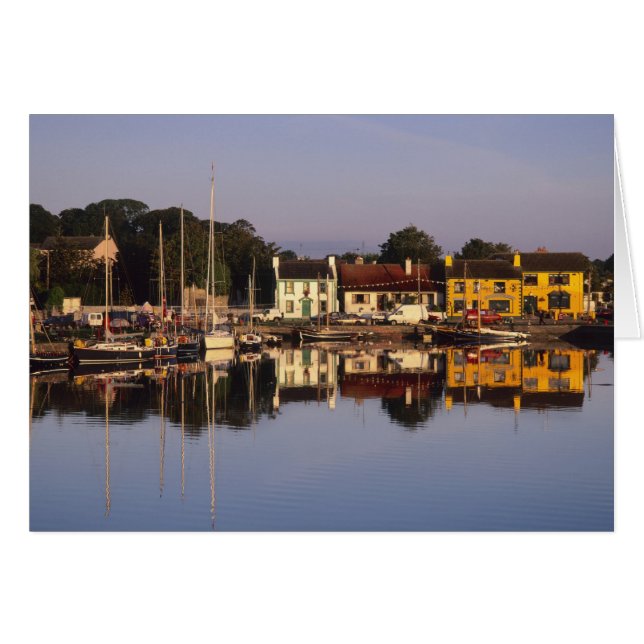Stad och hamn, Kinvarra, County Galway, Hälsningskort (Framsidan Horizontal)
