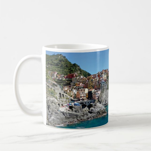 stad på en klippa kaffemugg (Vänster)