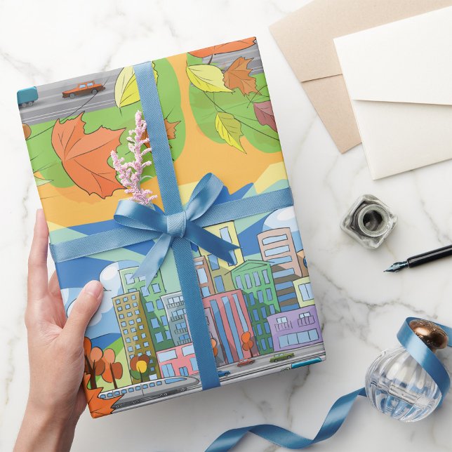 Stad på hösten presentpapper (Skapare uppladdad)
