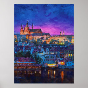Stad på natten poster
