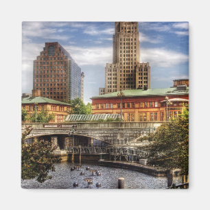 Stad - Providence RI - horisonten Magnet