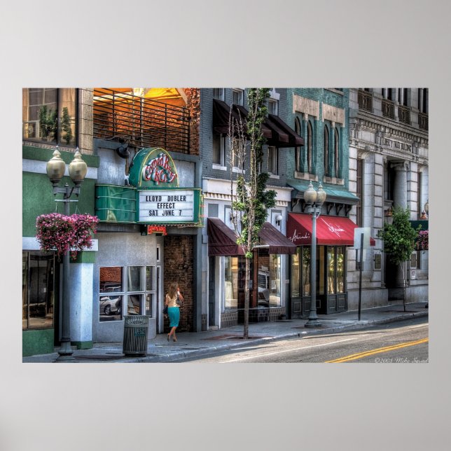 Stad - Roanoke, VA - Nerför en fin gata Poster (Framsidan)