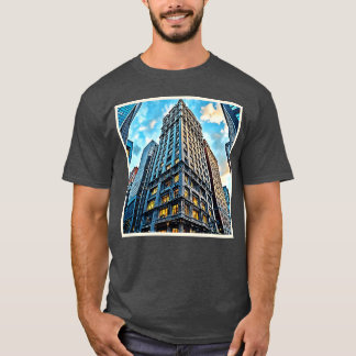 Stad Skyskrapa Konst pojke T Shirt