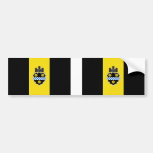 Stad TVÅ av den Pittsburgh flagga Bildekal