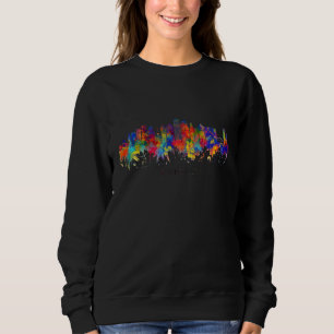 Stad Vattenfärg Siluett Hemstat Souvenir Klippor T Shirt