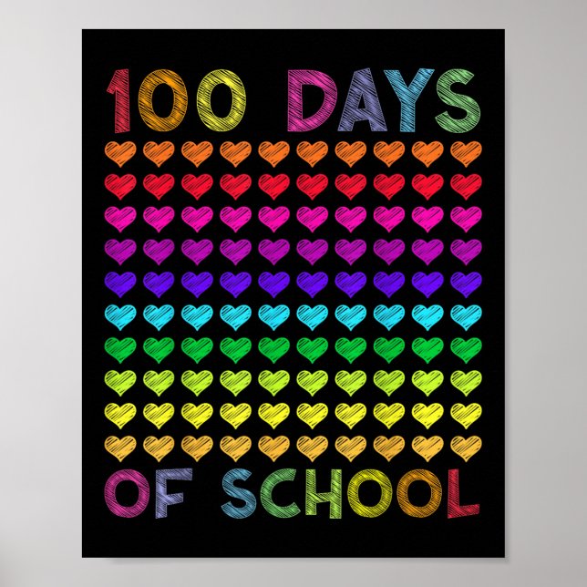 Städa 100 dagar i skolan och lyssna på den poster (Framsidan)