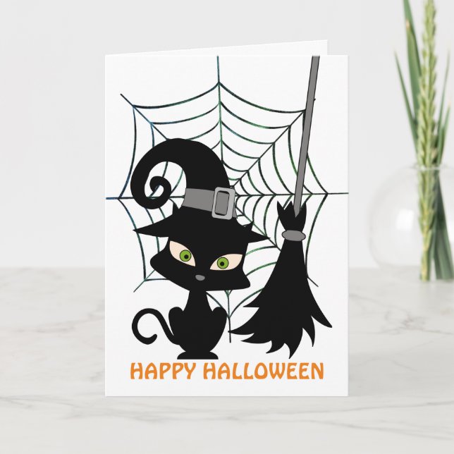 Städar bort spindelnät, 5" x 7" vikt kort (Framsida)