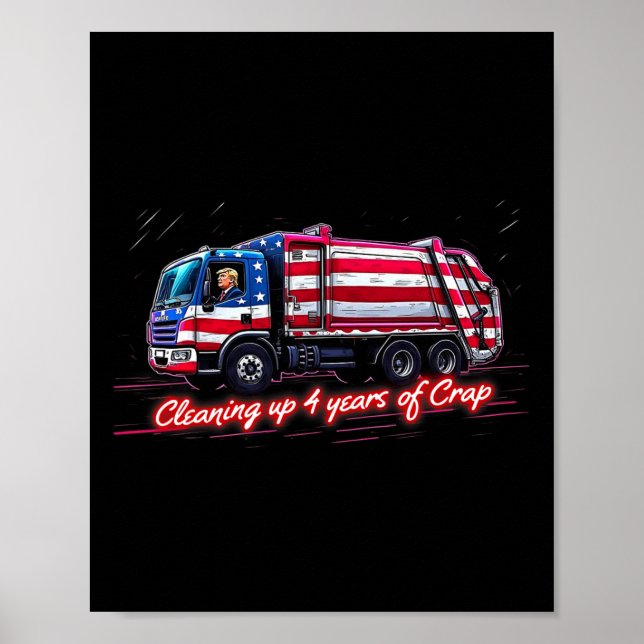 Städar Upp 4 År Av Skit Rolig Trump Garderob Ameri Poster (Framsidan)