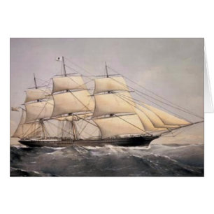 Staden Adelaide Clipper frakt 1800s Hälsningskort