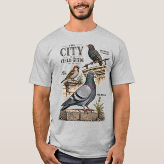 Staden är en fältguide Vintage urbana fåglar T Shirt