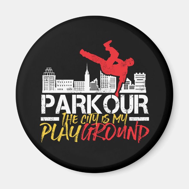 Staden är min lekplats parkour och Freerunning Magnet (Framsidan)
