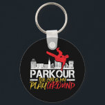 Staden är min lekplats parkour och Freerunning Nyckelring<br><div class="desc">Staden är min lekplats. Lönsam och humoristisk design för dem som kärlek parkour och freerunning. Coolans vintage och nödlidande designvaror för outdoorsier. Perfekt för dem som kärlekar utomhusaktiviteter och extrem idrott. Underbar julklapp och födelsedagspresent till far,  bror,  son,  barnson,  pojkvän eller vän.</div>