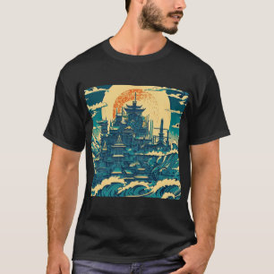 Staden Atlantis 2 - Woodblock Stil T Shirt