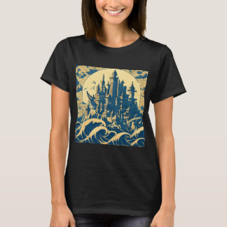 Staden Atlantis 3 - Woodblock Stil T Shirt