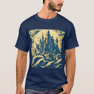Staden Atlantis 3 - Woodblock Stil T Shirt