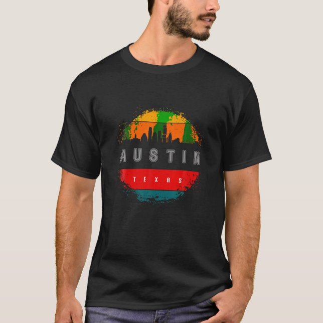 Staden Austin Texas T Shirt (Framsida)