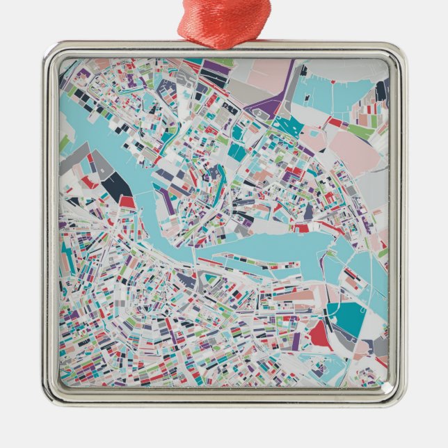 Staden av Amsterdam Julgransprydnad Metall (Framsidan)