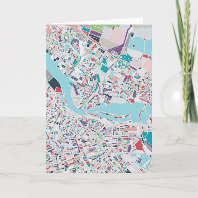 Staden av Amsterdam Kort (Framsida)